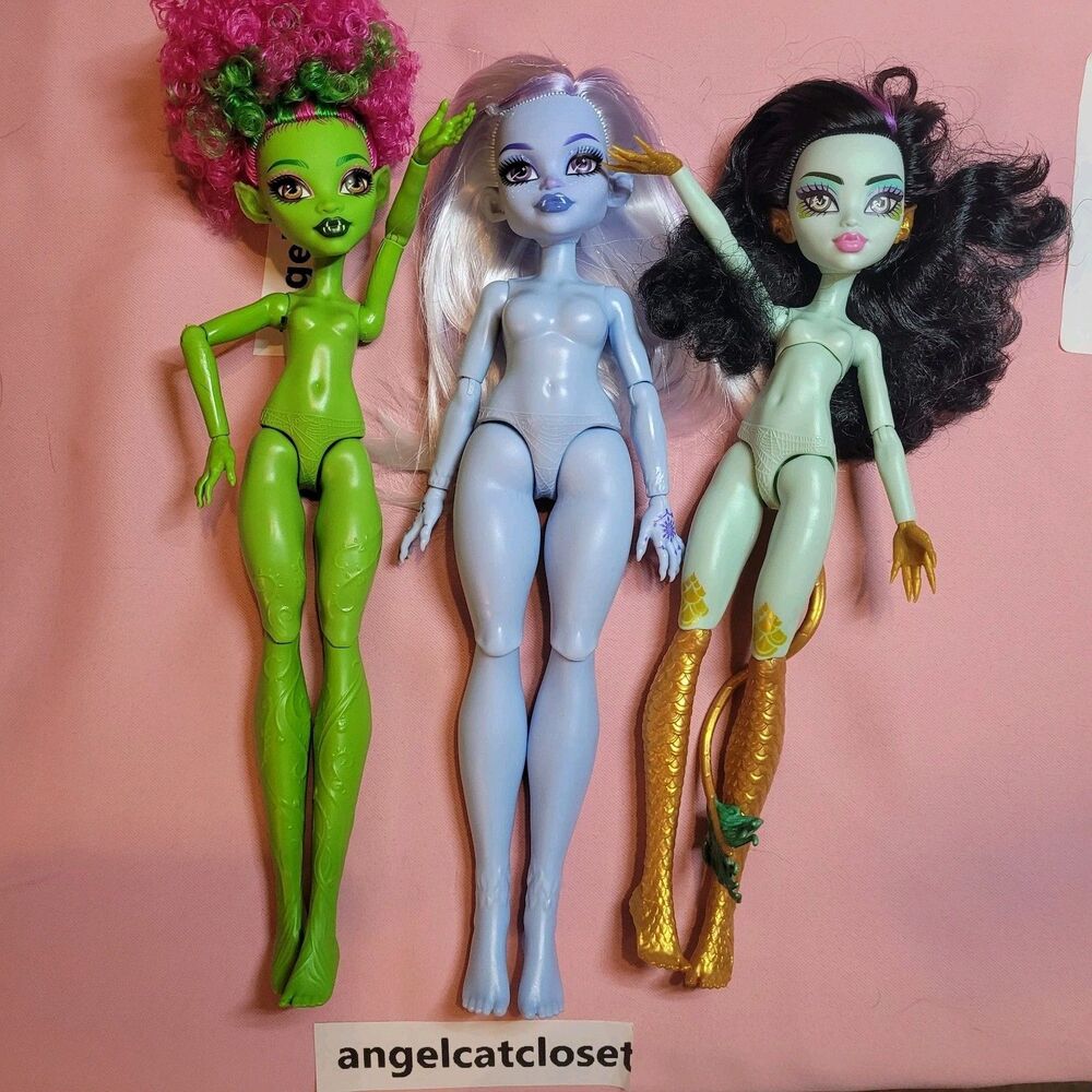 Monster High Doll Lot 3 G3 Nude Venus Abbey Jinafire Mattel Barbie 1/6 BJD Toys